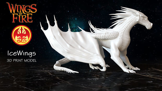 Dragon of Ice Tribe from Wings of Fire 3D print model