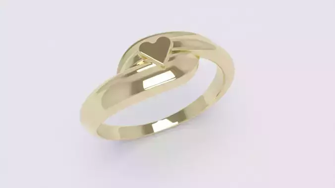 Lips Heart Ring
