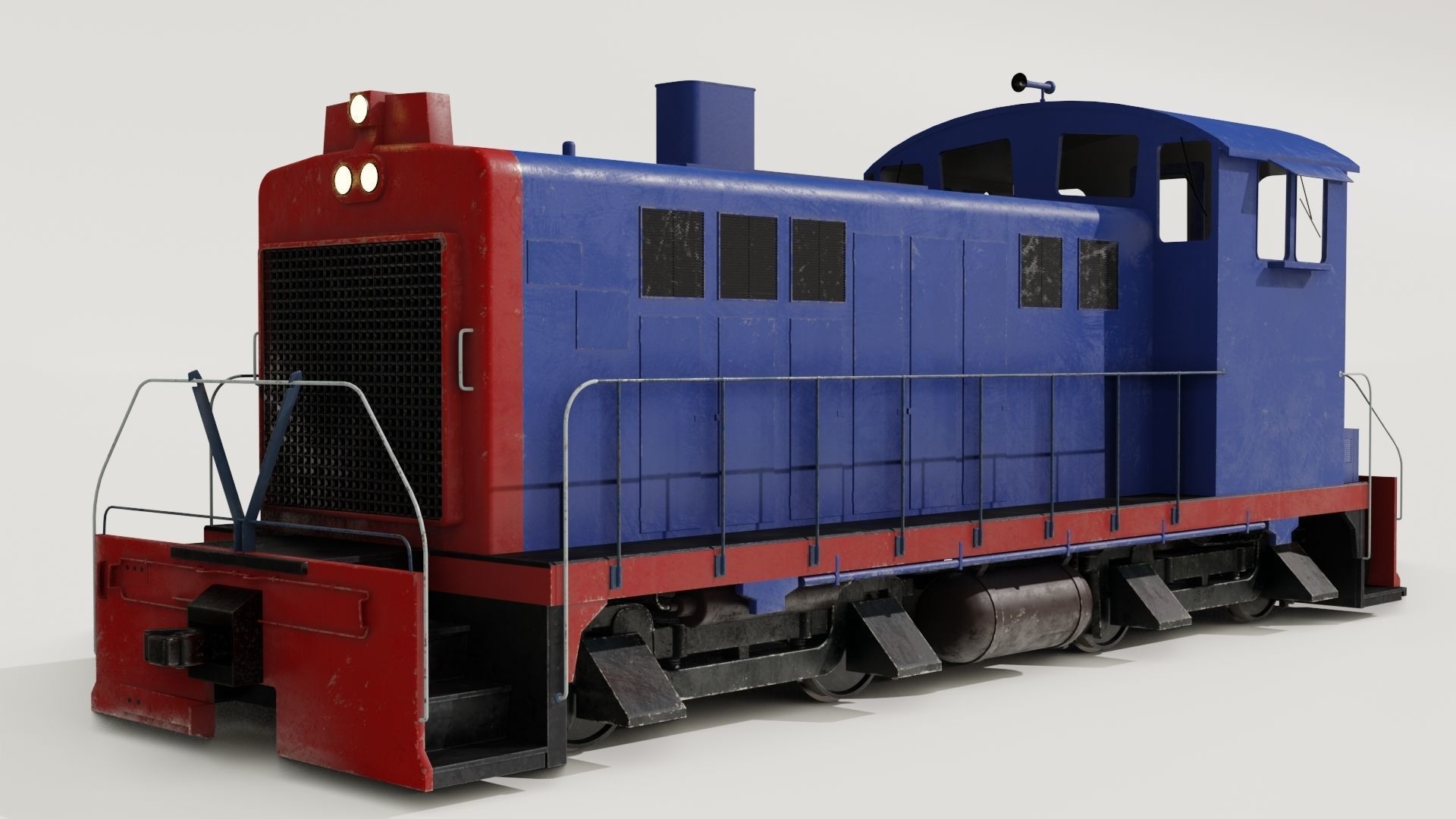 Railway Bridge 3D models complete of locomotive 3D model Low-poly 3D model_4