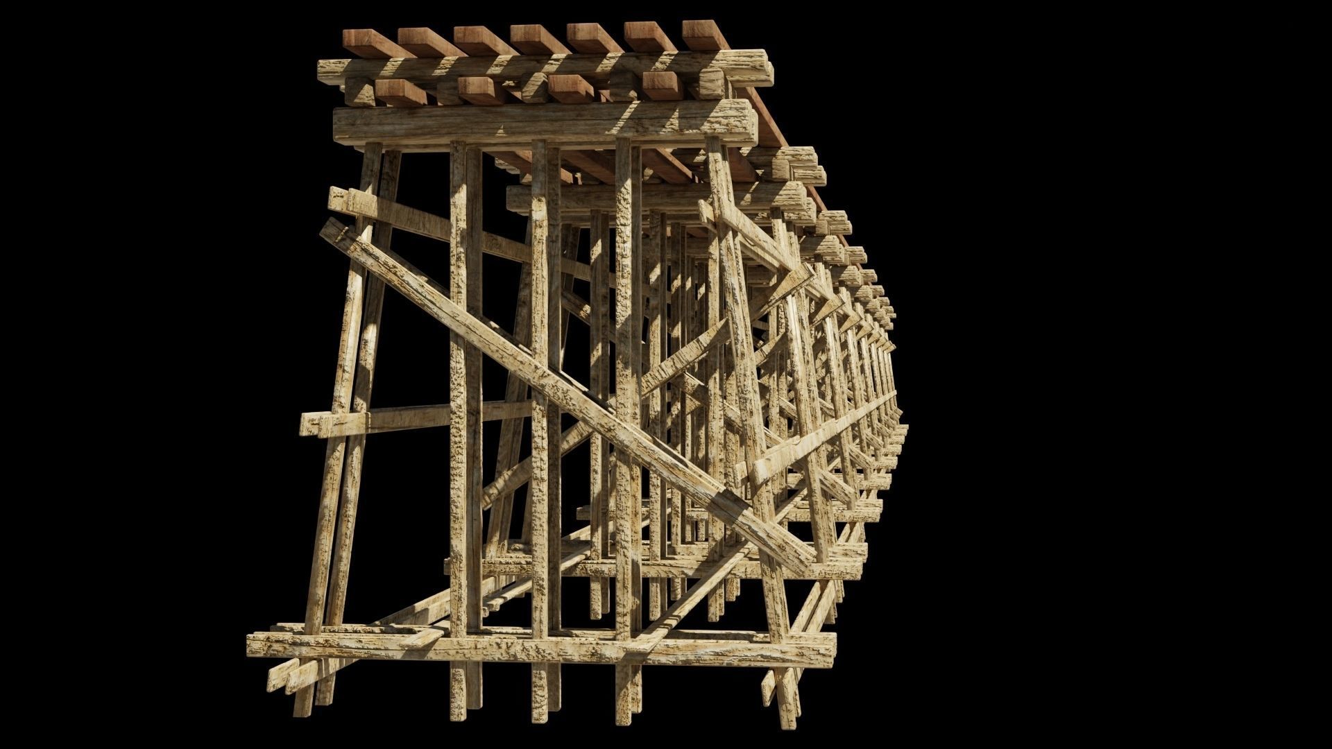 Railway Bridge 3D models complete of locomotive 3D model Low-poly 3D model_9