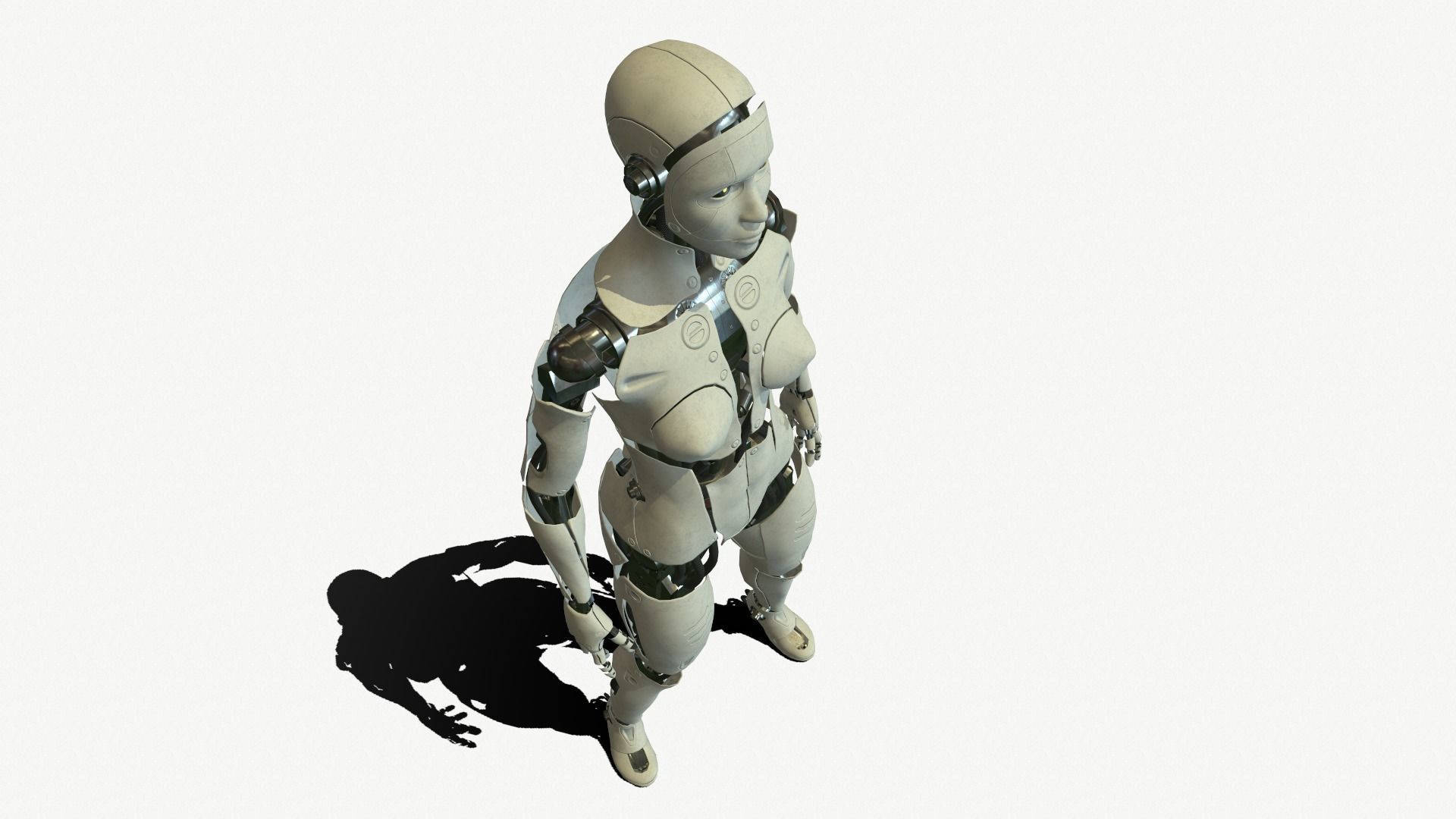 Android Female Low-poly 3D model_11