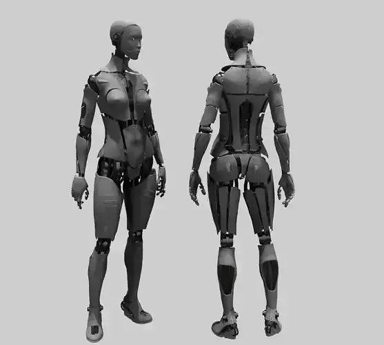 Android Female Low-poly 3D model