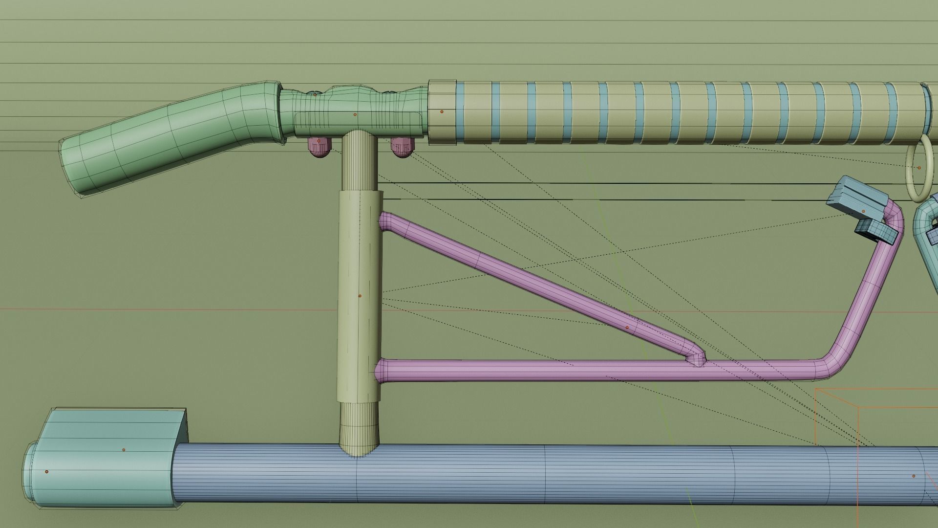 Pull up bar 3D model_4