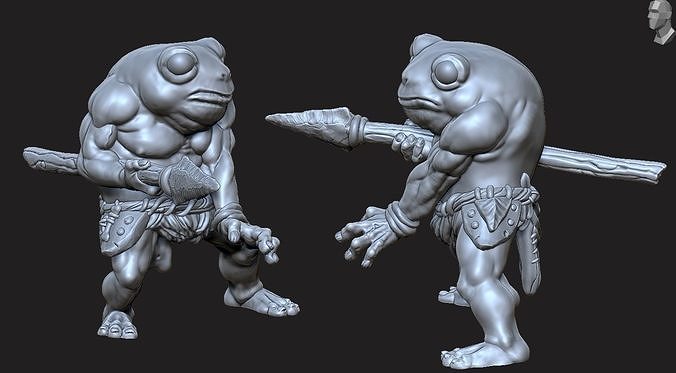 Bullywug  Dnd Miniature 3d print model  3D print model