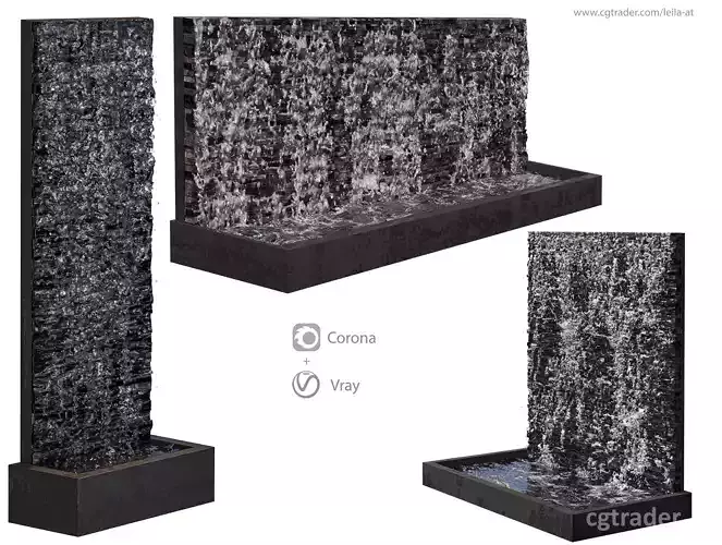 Water wall fountains