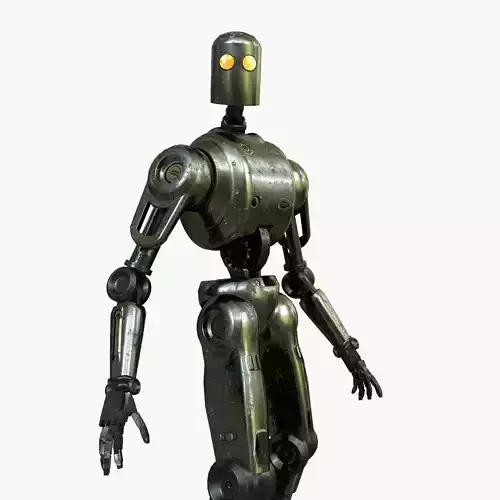 Robot Retro Low-poly 3D model
