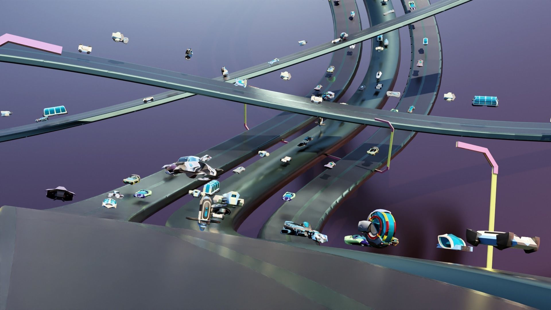 23  Simplistic Sci-Fi Flying Vehicles 3D Model Collection_58