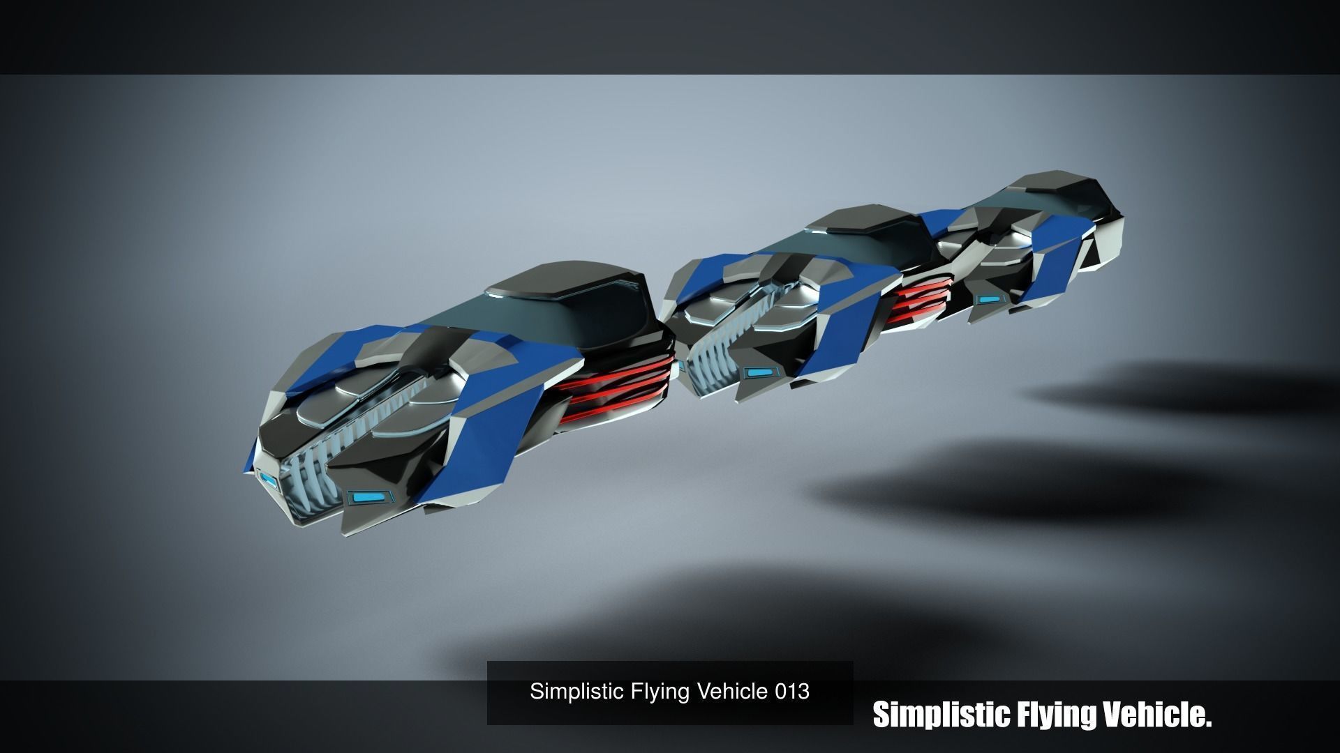 23  Simplistic Sci-Fi Flying Vehicles 3D Model Collection_20