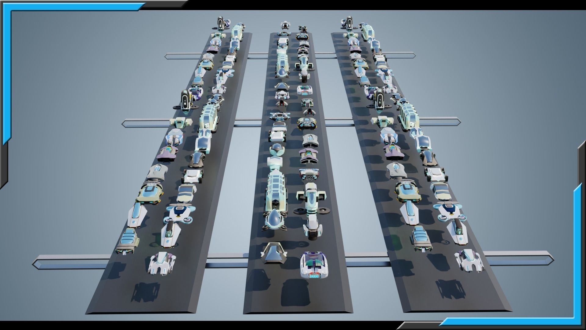 23  Simplistic Sci-Fi Flying Vehicles 3D Model Collection_52