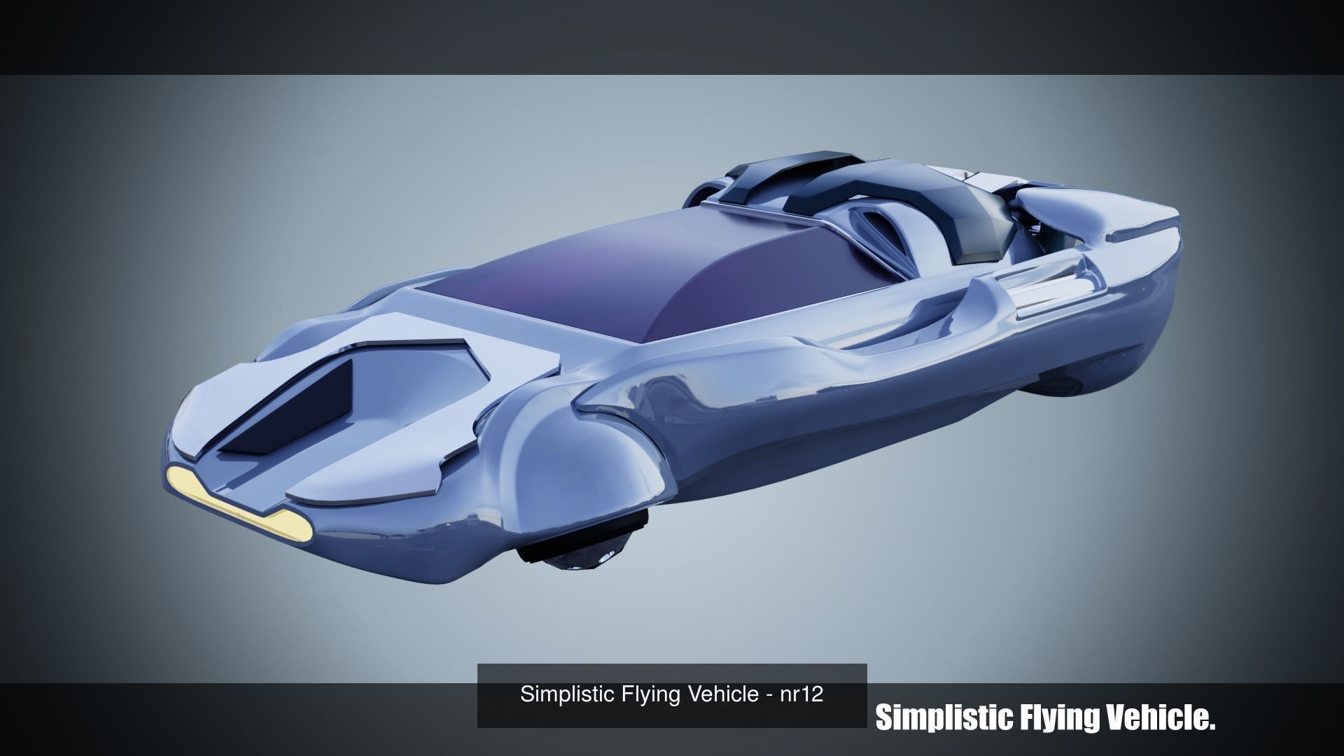 23  Simplistic Sci-Fi Flying Vehicles 3D Model Collection_21