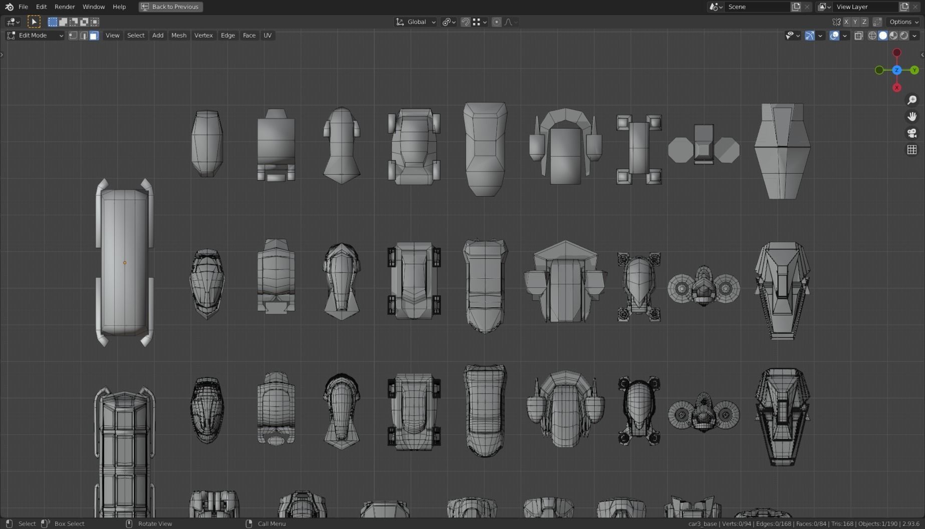 23  Simplistic Sci-Fi Flying Vehicles 3D Model Collection_63