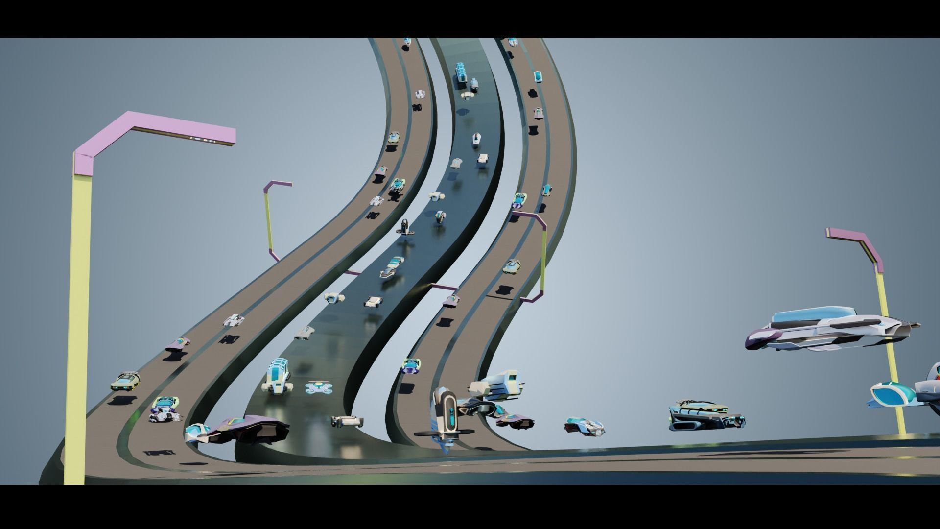 23  Simplistic Sci-Fi Flying Vehicles 3D Model Collection_57