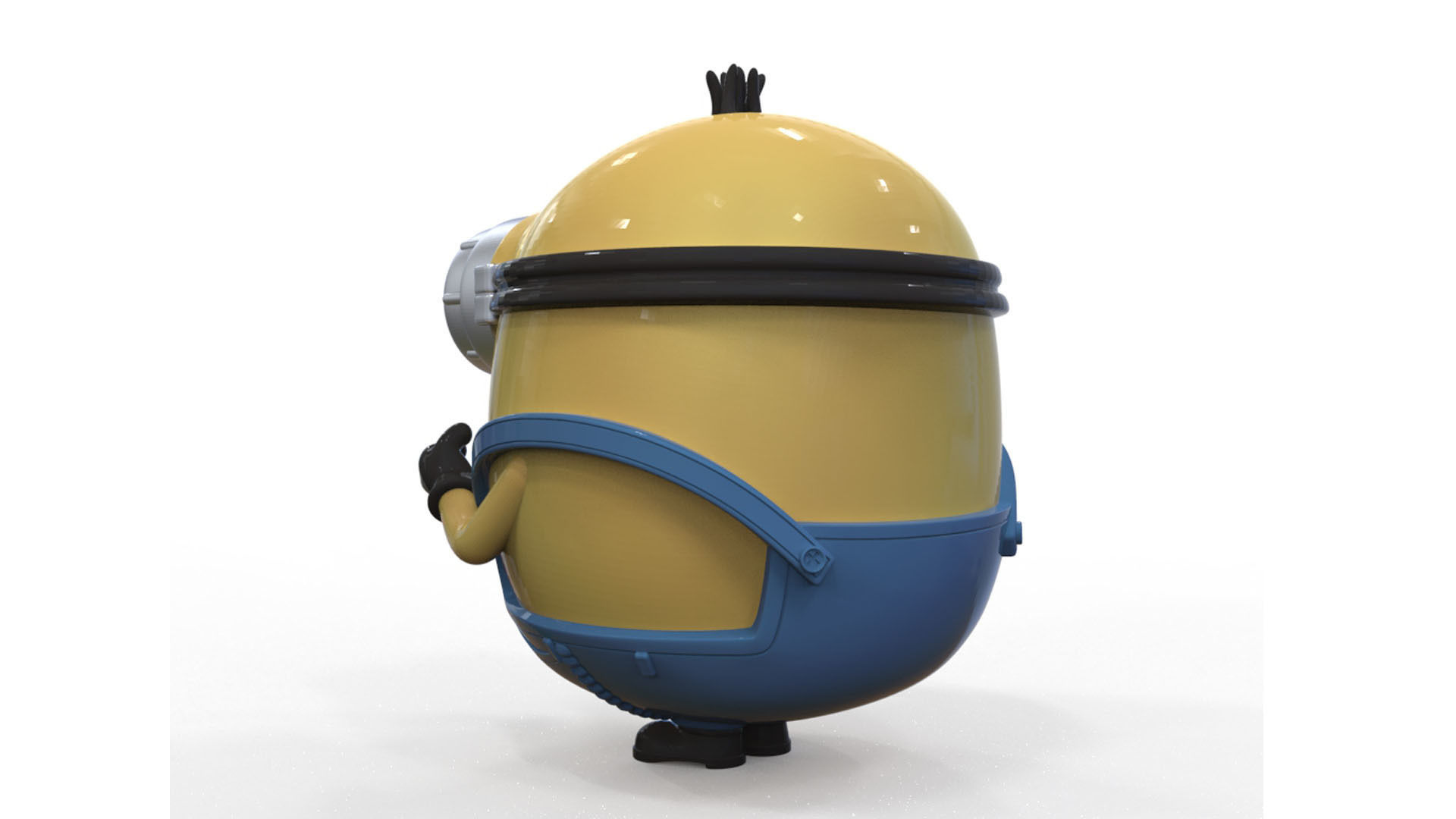 minion otto 3D print model_12