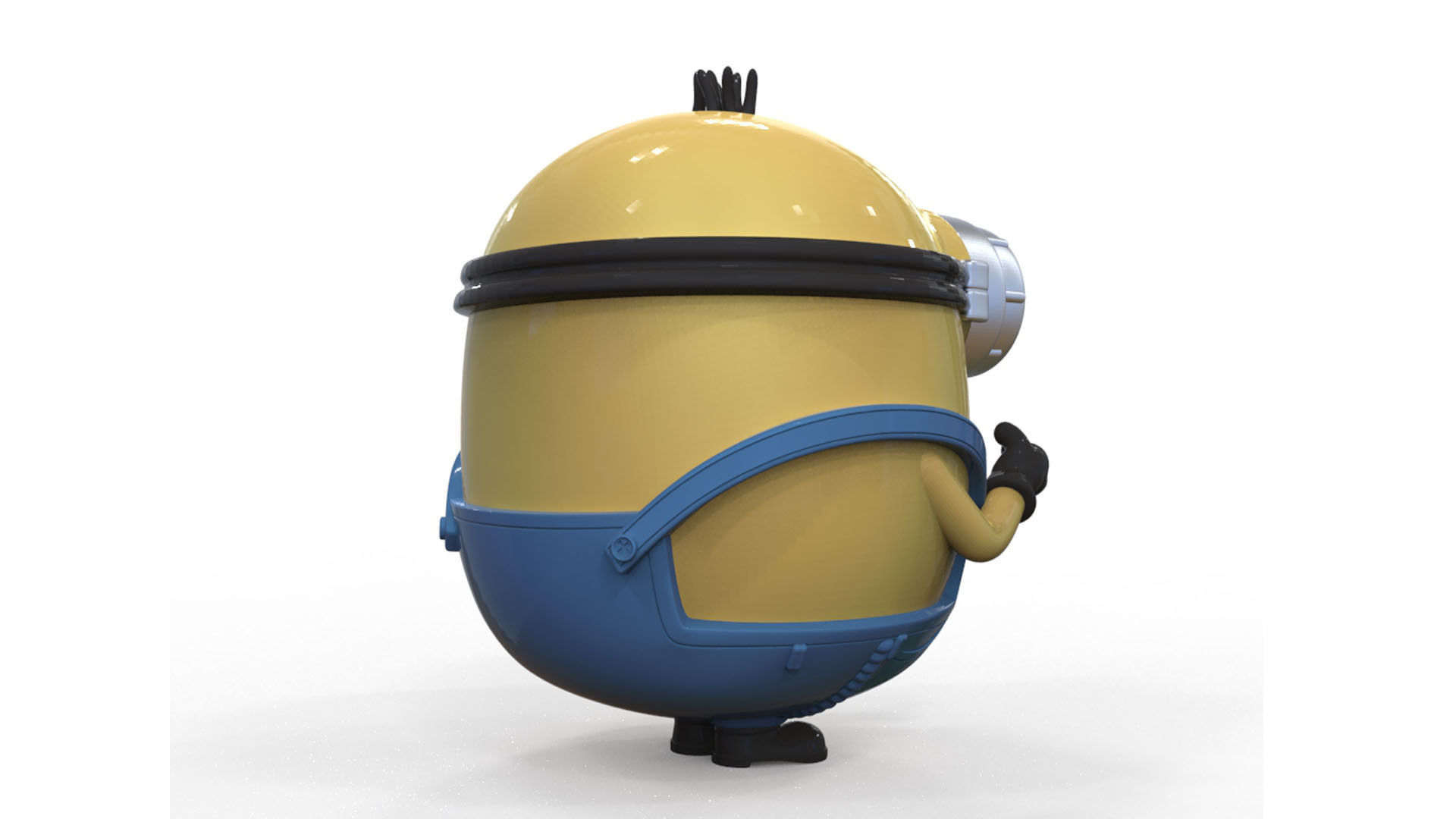 minion otto 3D print model_8