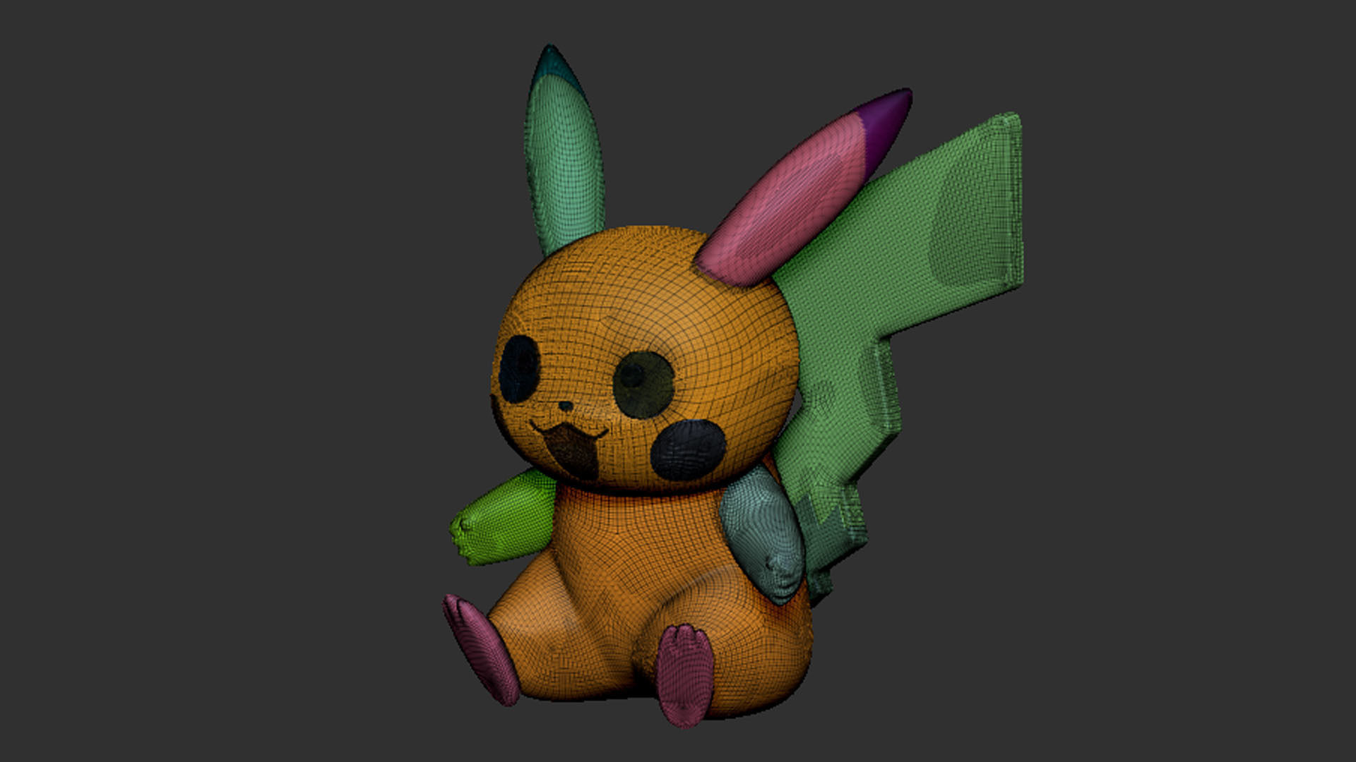 pikachu figurine 3D print model_9