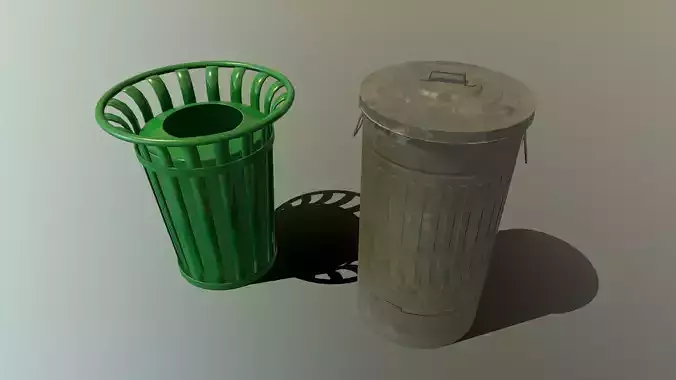 Trashcan trash can and recycling bin