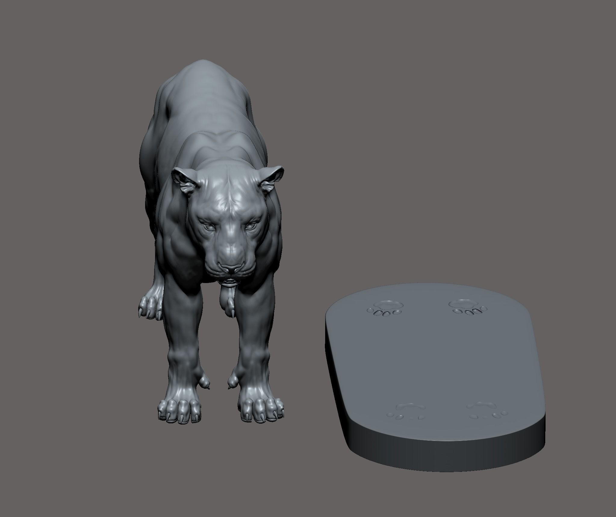 Tiger realistic 3D model 3D print model_16