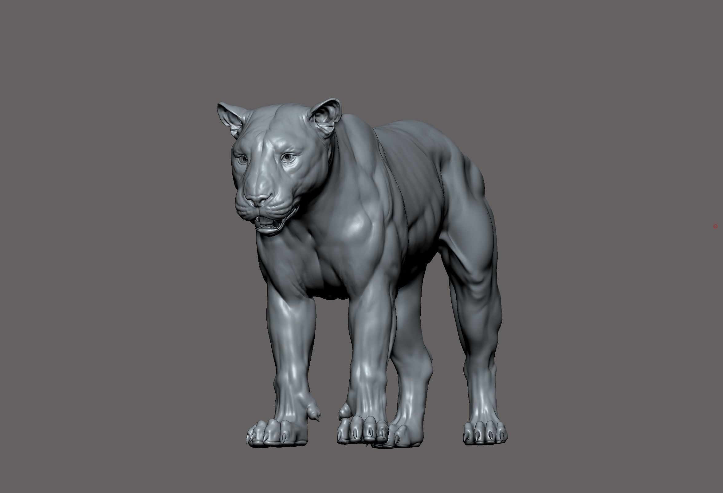 Tiger realistic 3D model 3D print model_8