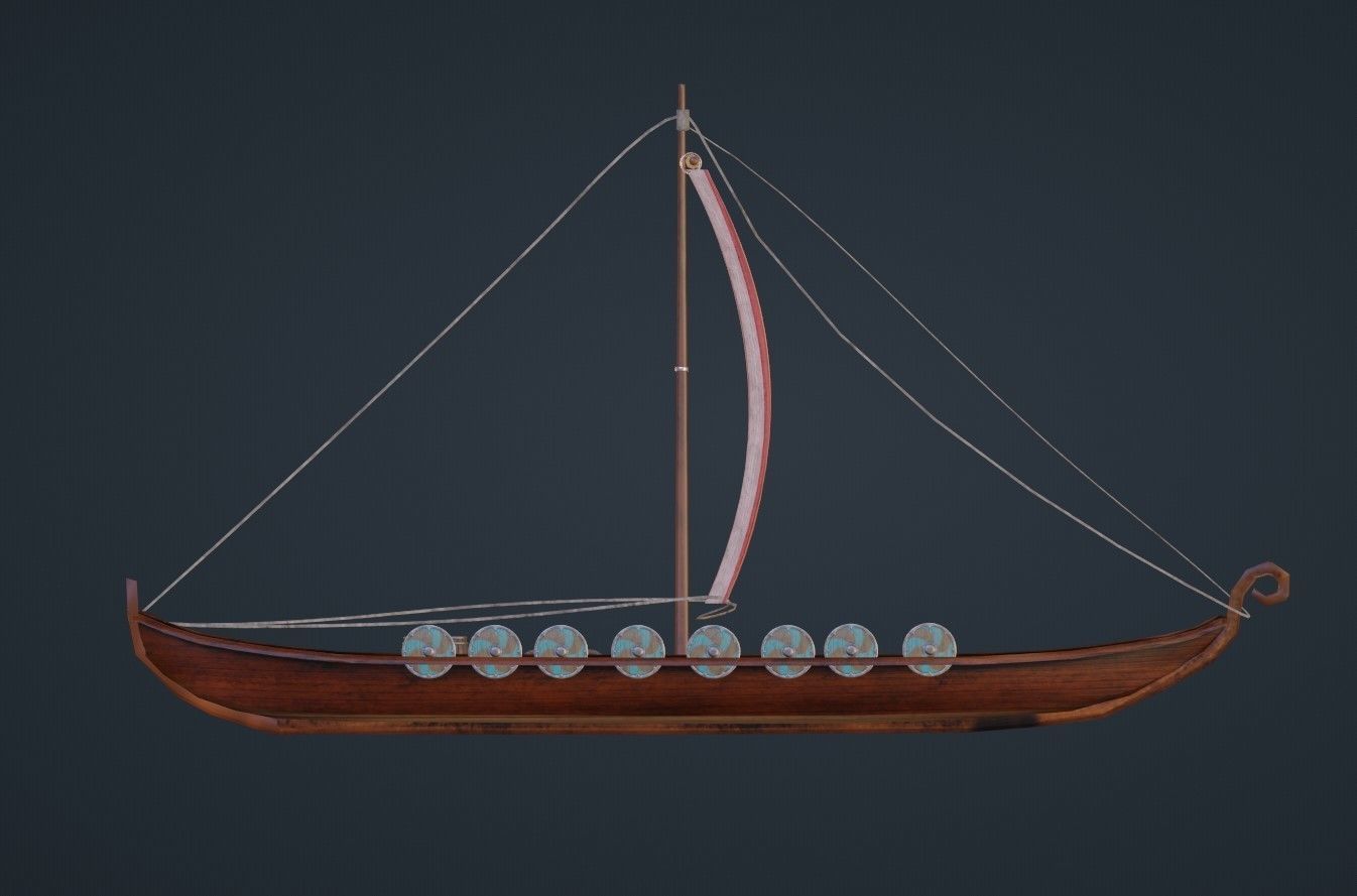  viking ship - Viking boat - blender 3D model_18