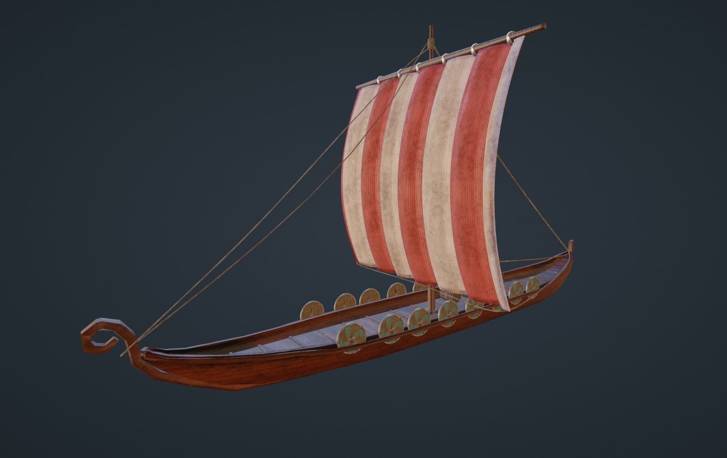  viking ship - Viking boat - blender 3D model_2