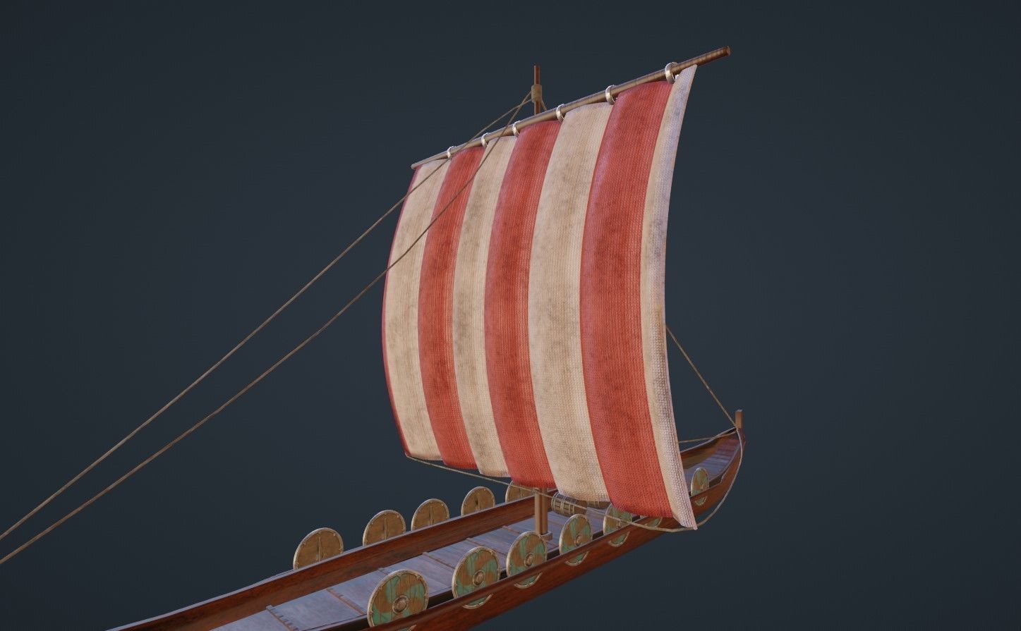  viking ship - Viking boat - blender 3D model_19