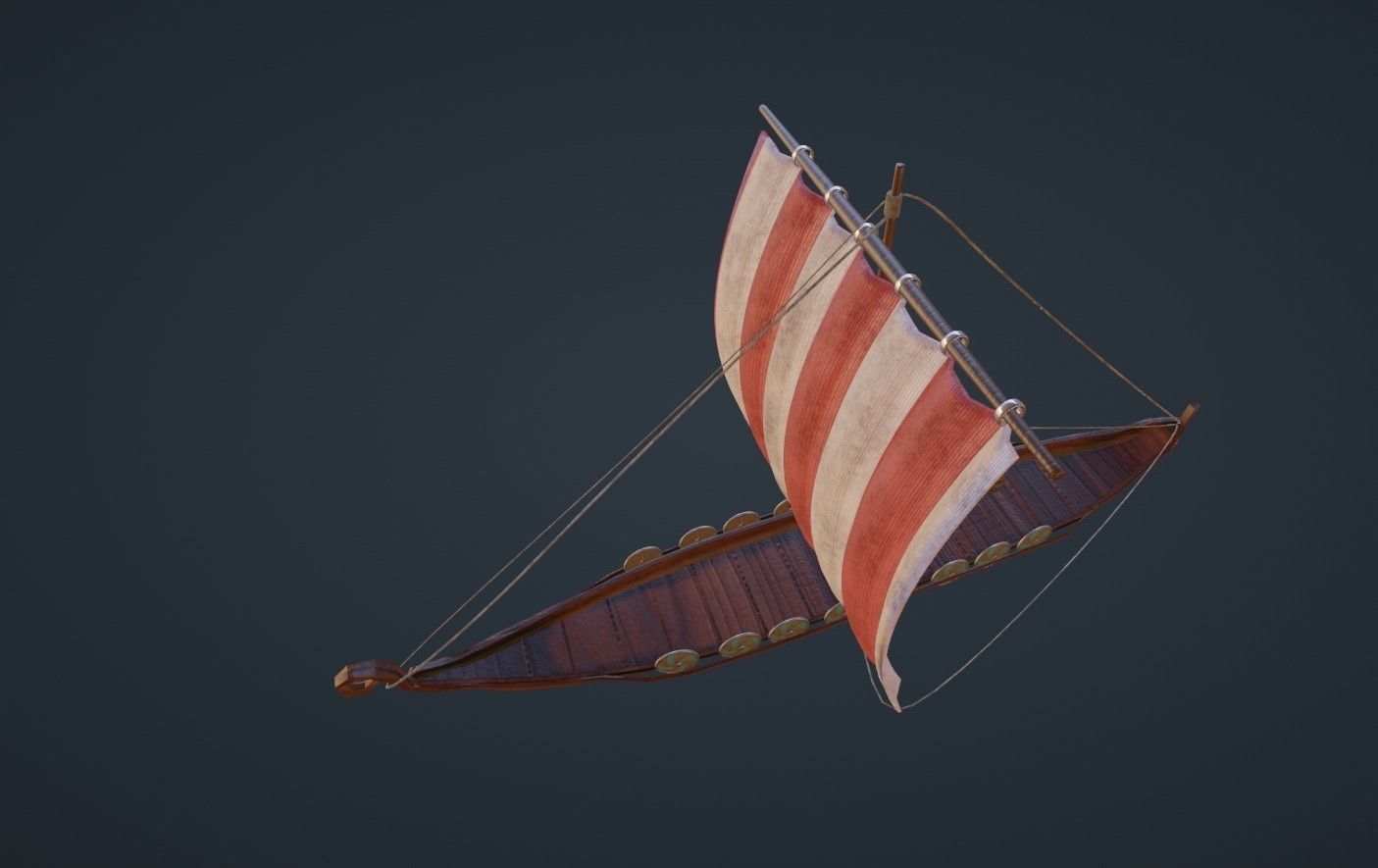  viking ship - Viking boat - blender 3D model_14