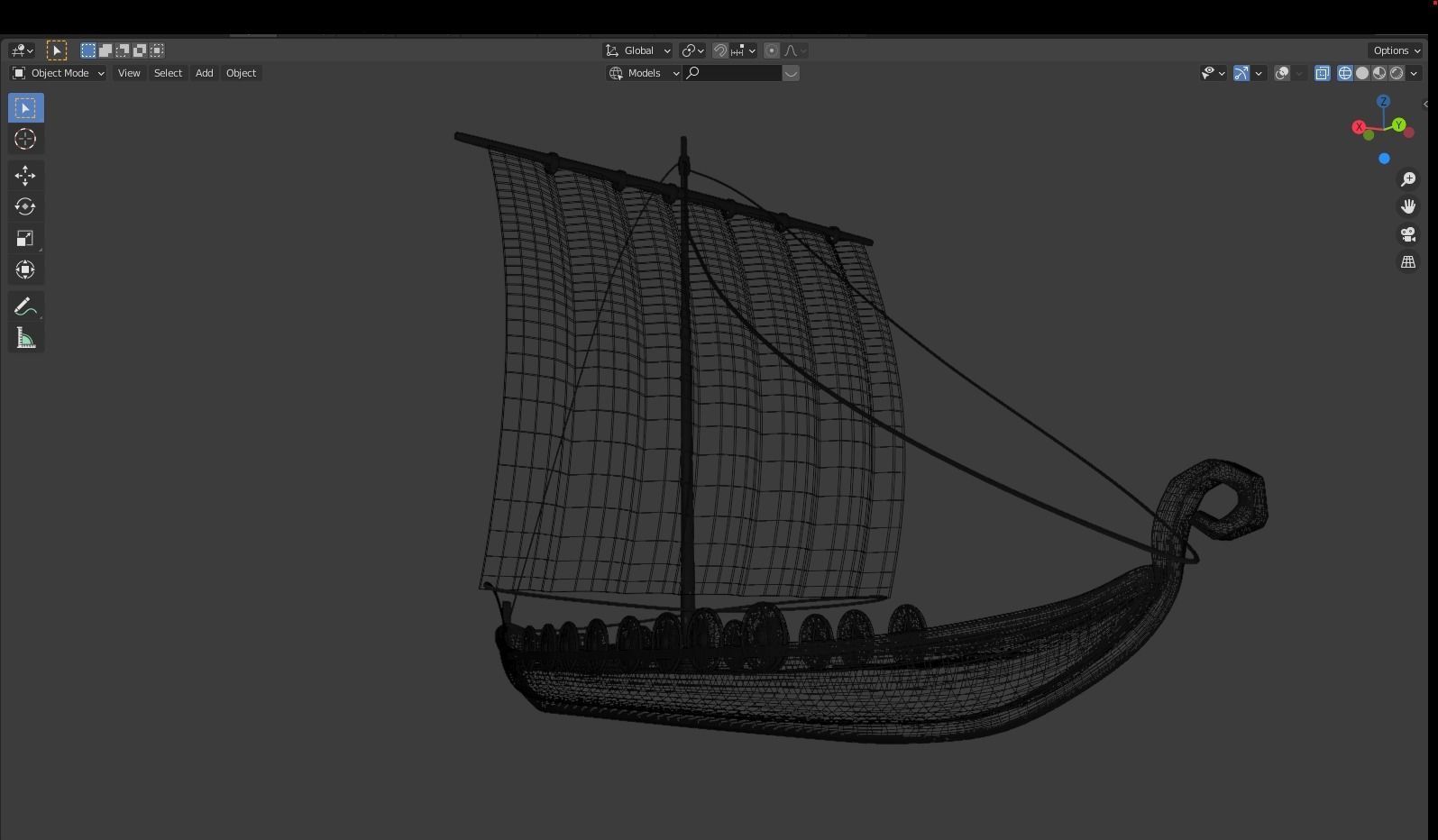  viking ship - Viking boat - blender 3D model_5