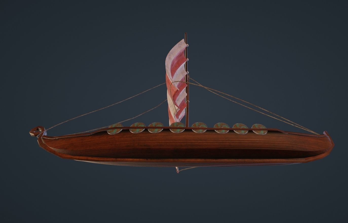  viking ship - Viking boat - blender 3D model_20