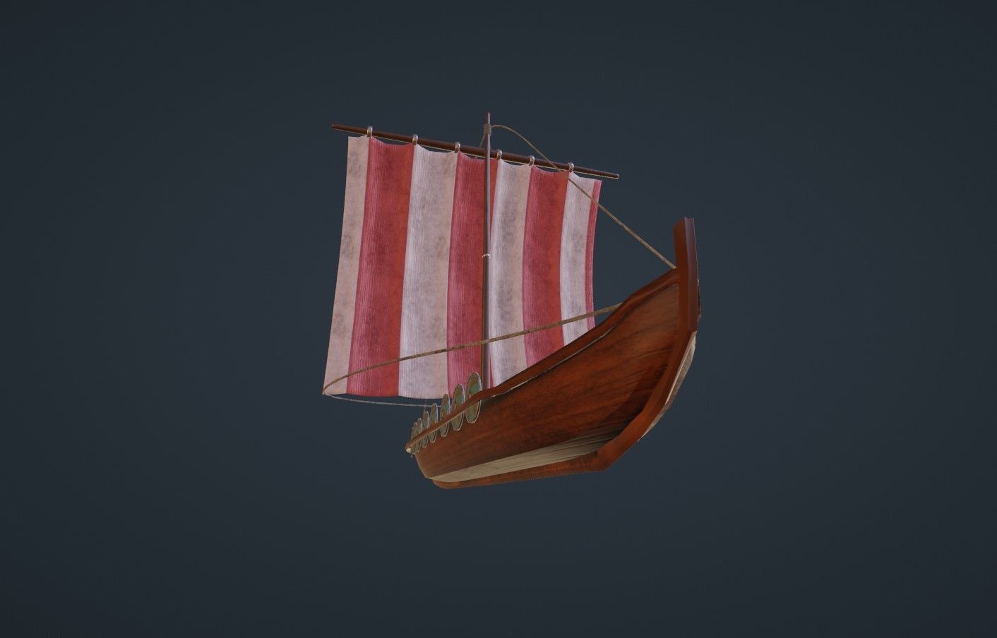  viking ship - Viking boat - blender 3D model_10
