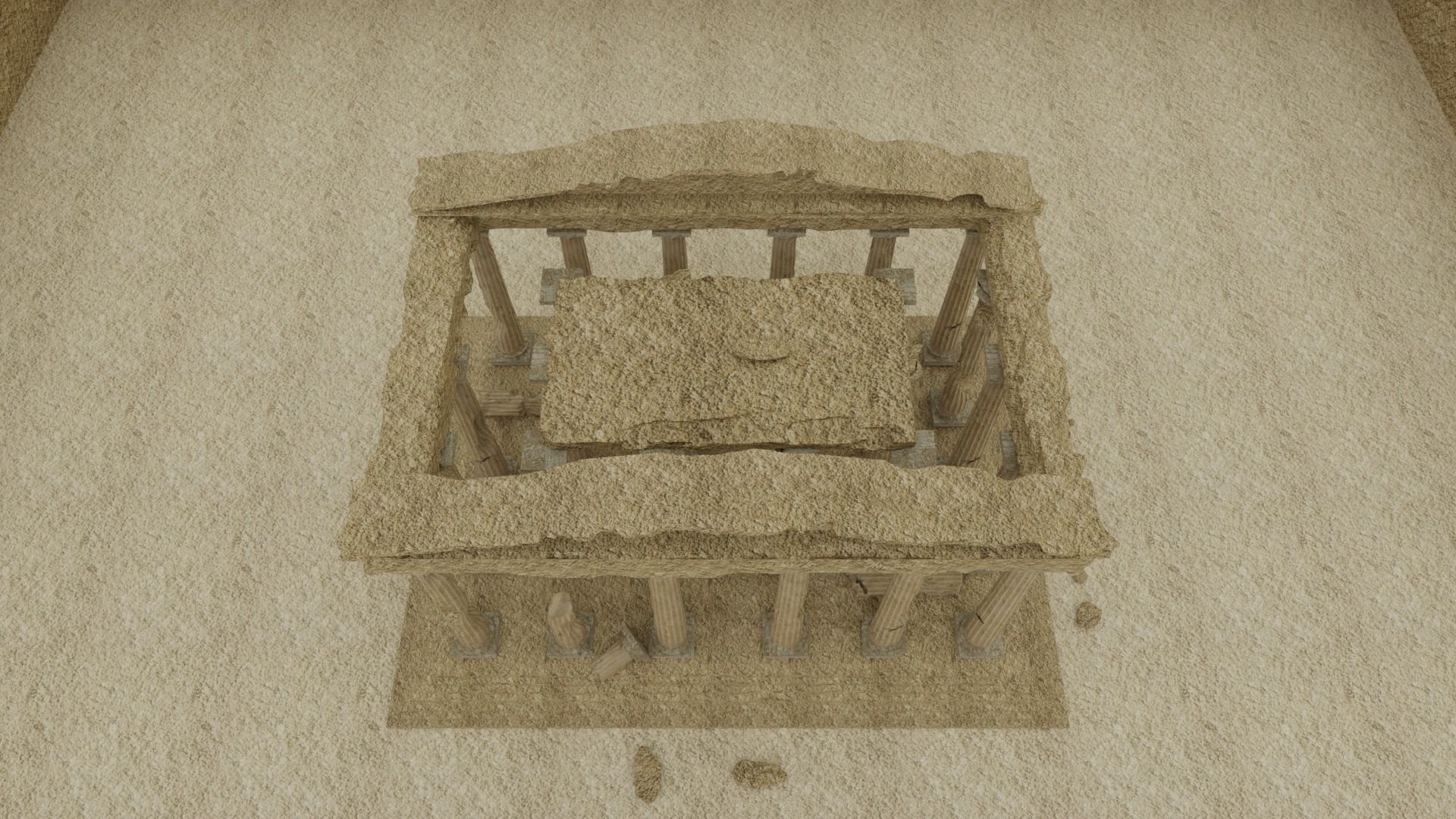 Parthenon Ancient Old Damaged Temple 3D model_6