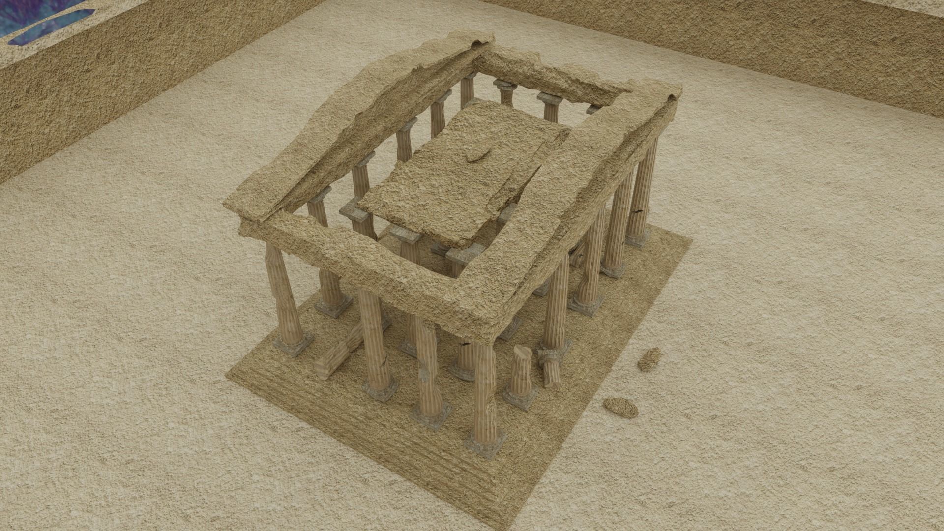 Parthenon Ancient Old Damaged Temple 3D model_21
