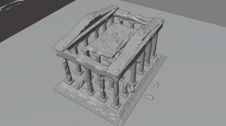 Parthenon Ancient Old Damaged Temple 3D model_8