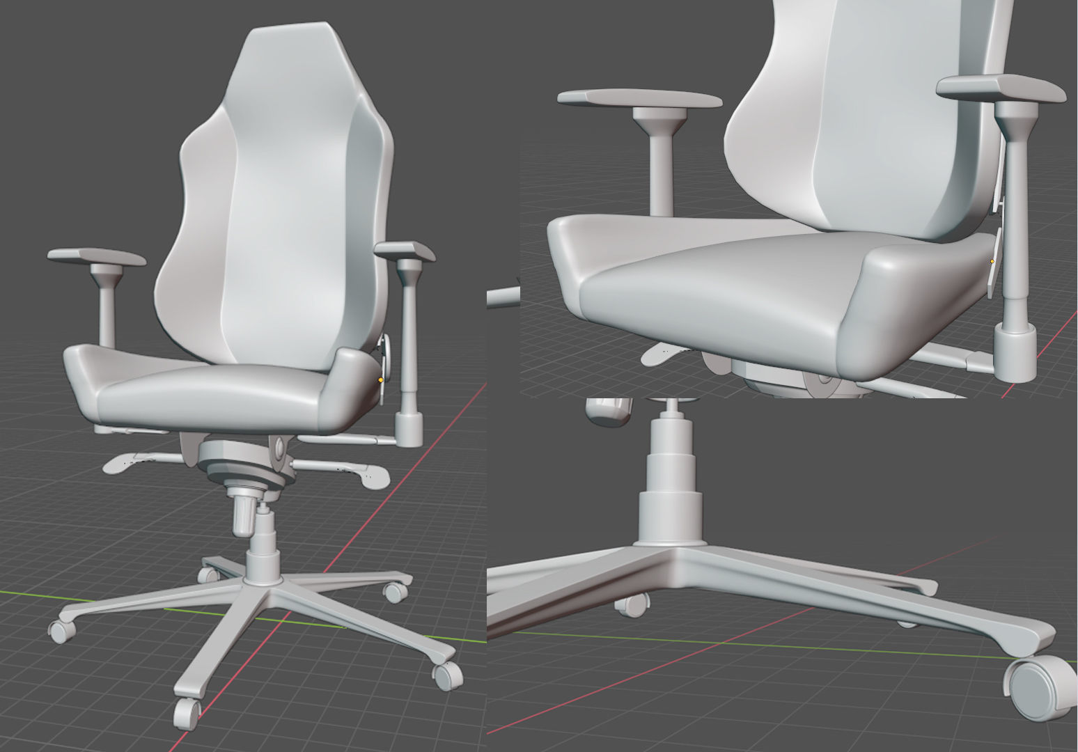Gaming Chair 3D model_10