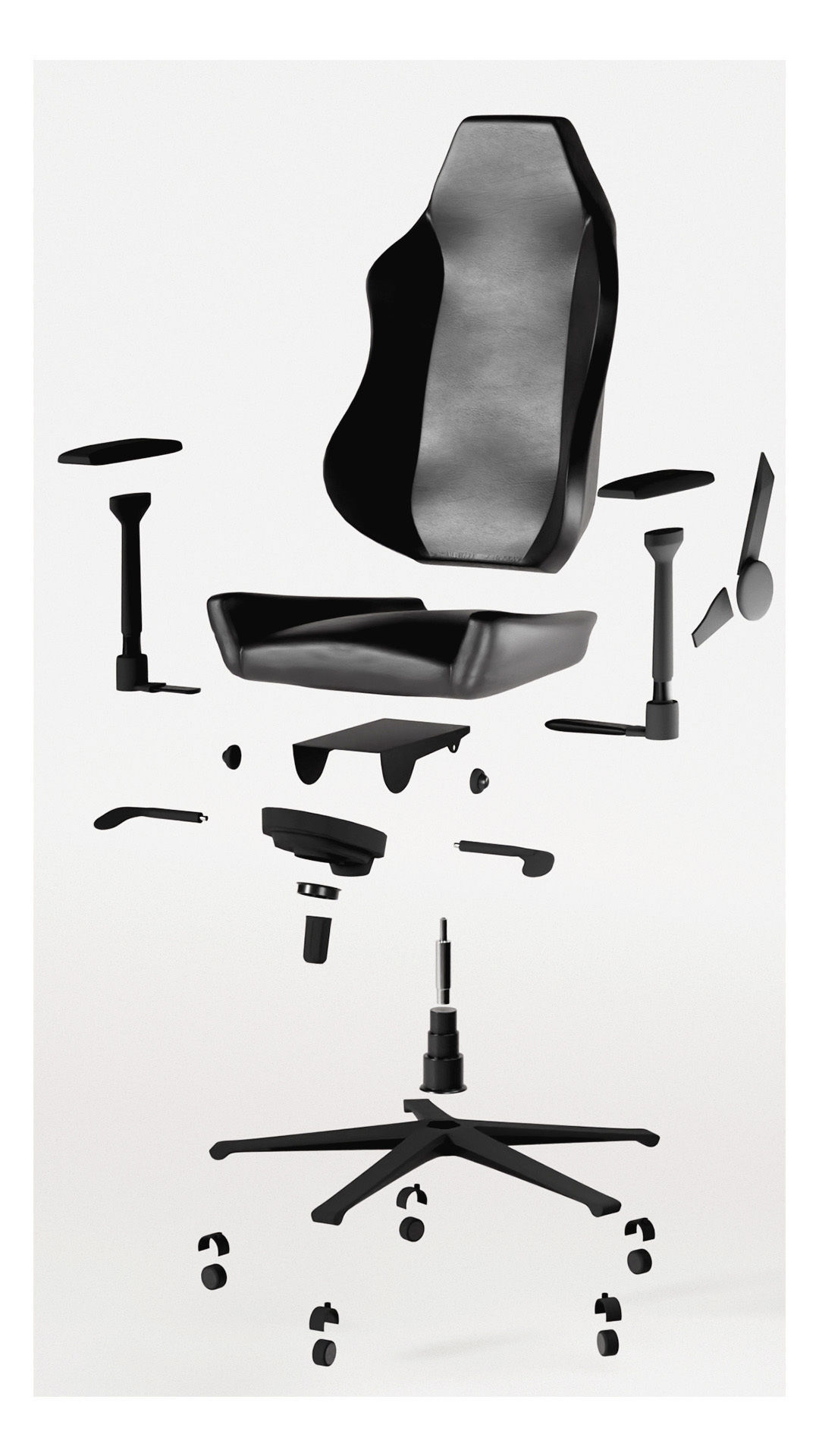 Gaming Chair 3D model_2