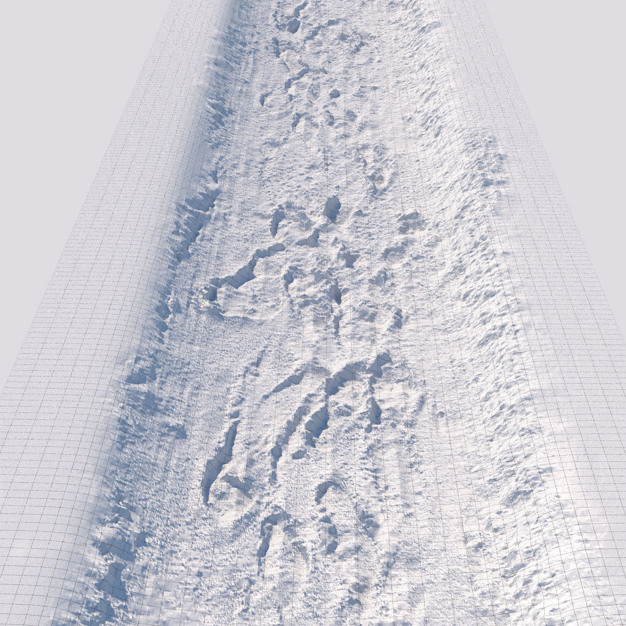 Ultra realistic Snow trail 3D model_2