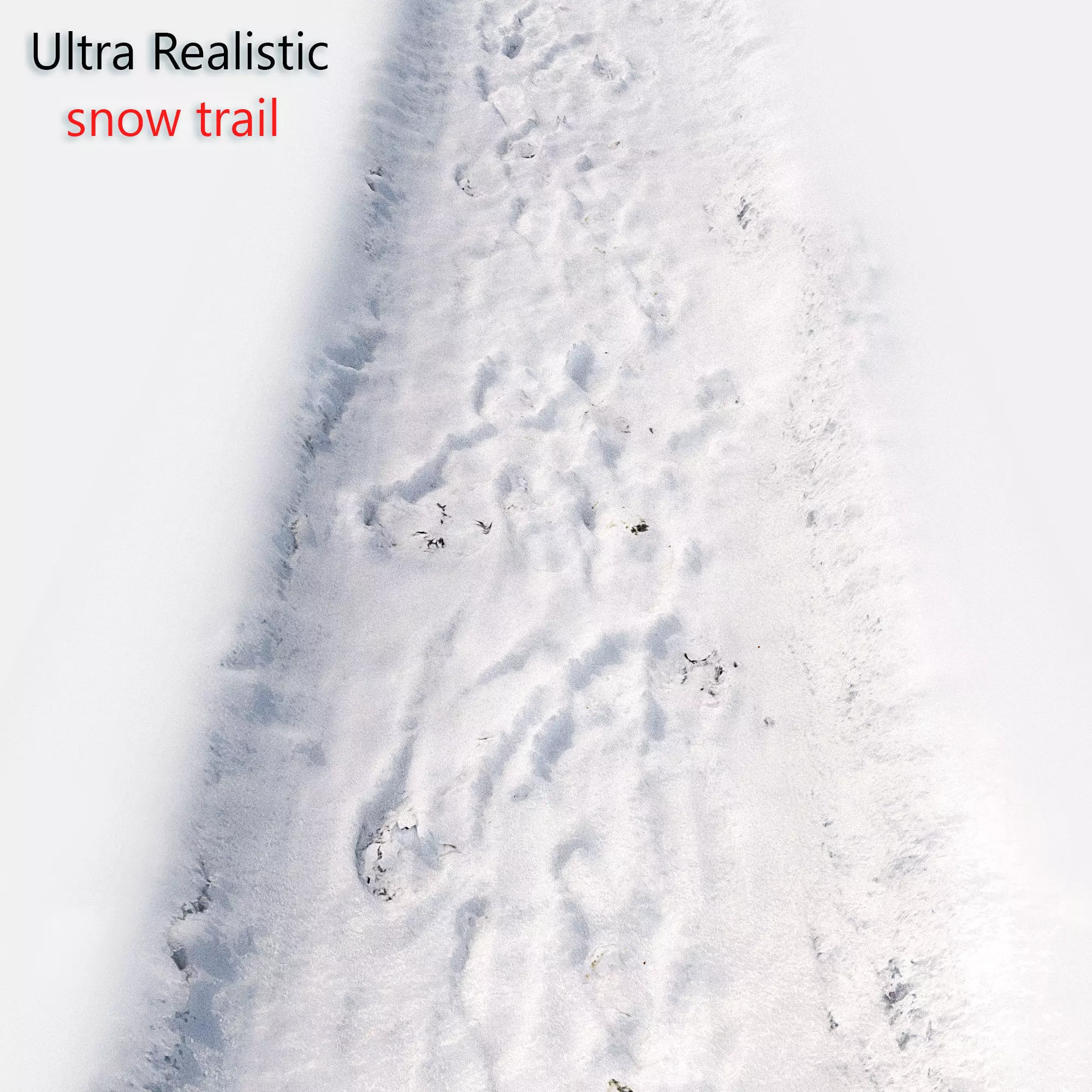 Ultra realistic Snow trail 3D model_0