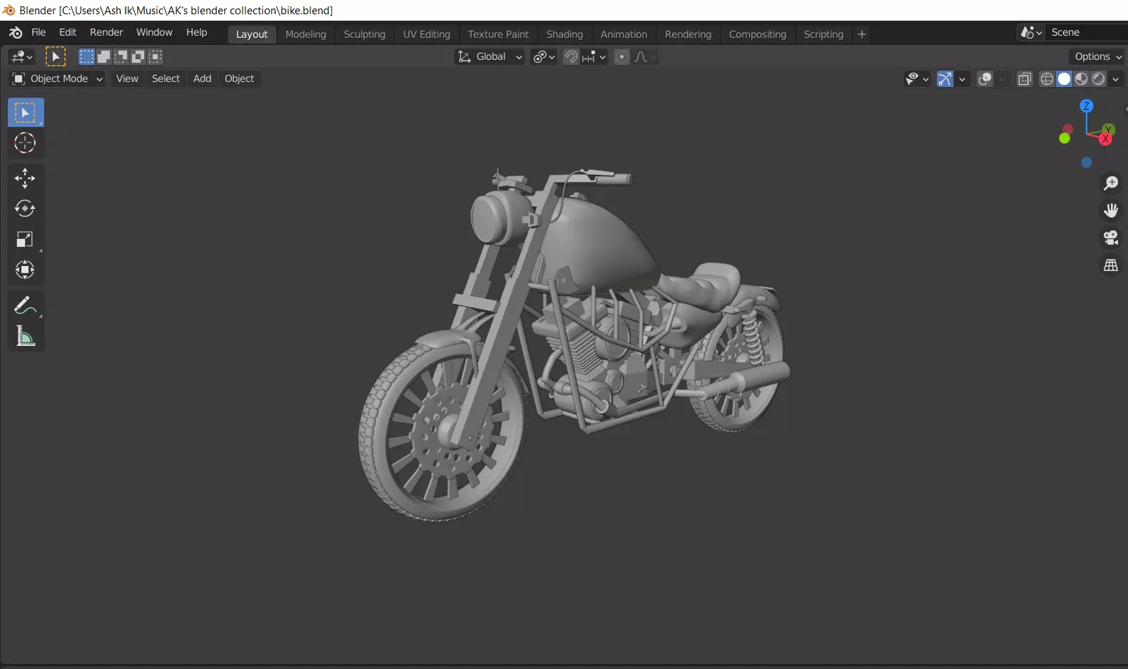 Bike 3d model motorcycle Free 3D model