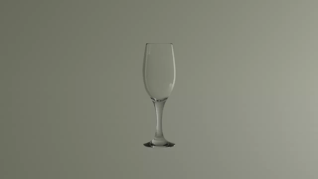 Empty champagne glass Free 3D model_0