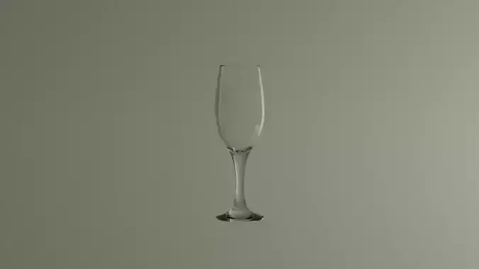 Empty champagne glass Free 3D model