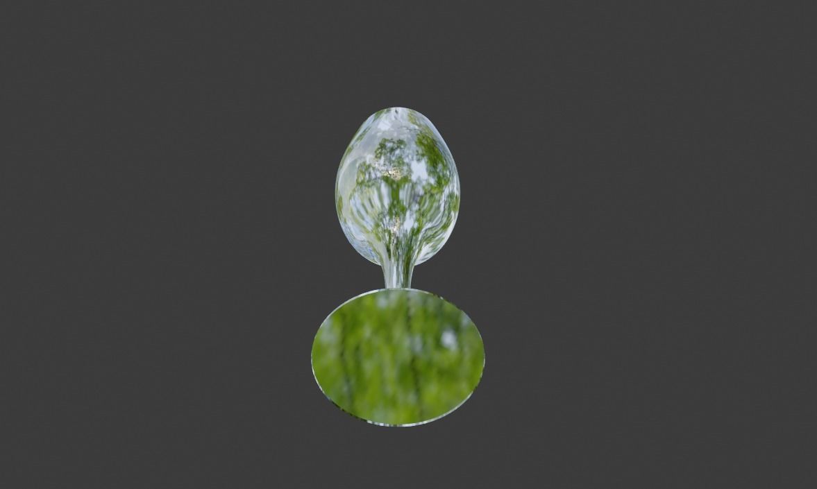 Empty champagne glass Free 3D model_6
