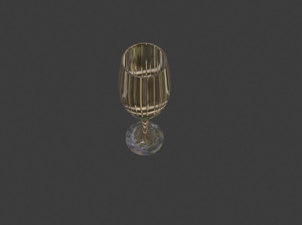Empty champagne glass Free 3D model_3