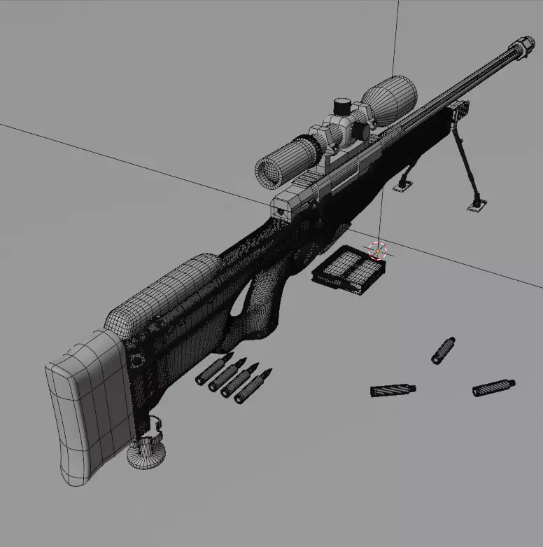 AWM Sniper 3D model_0