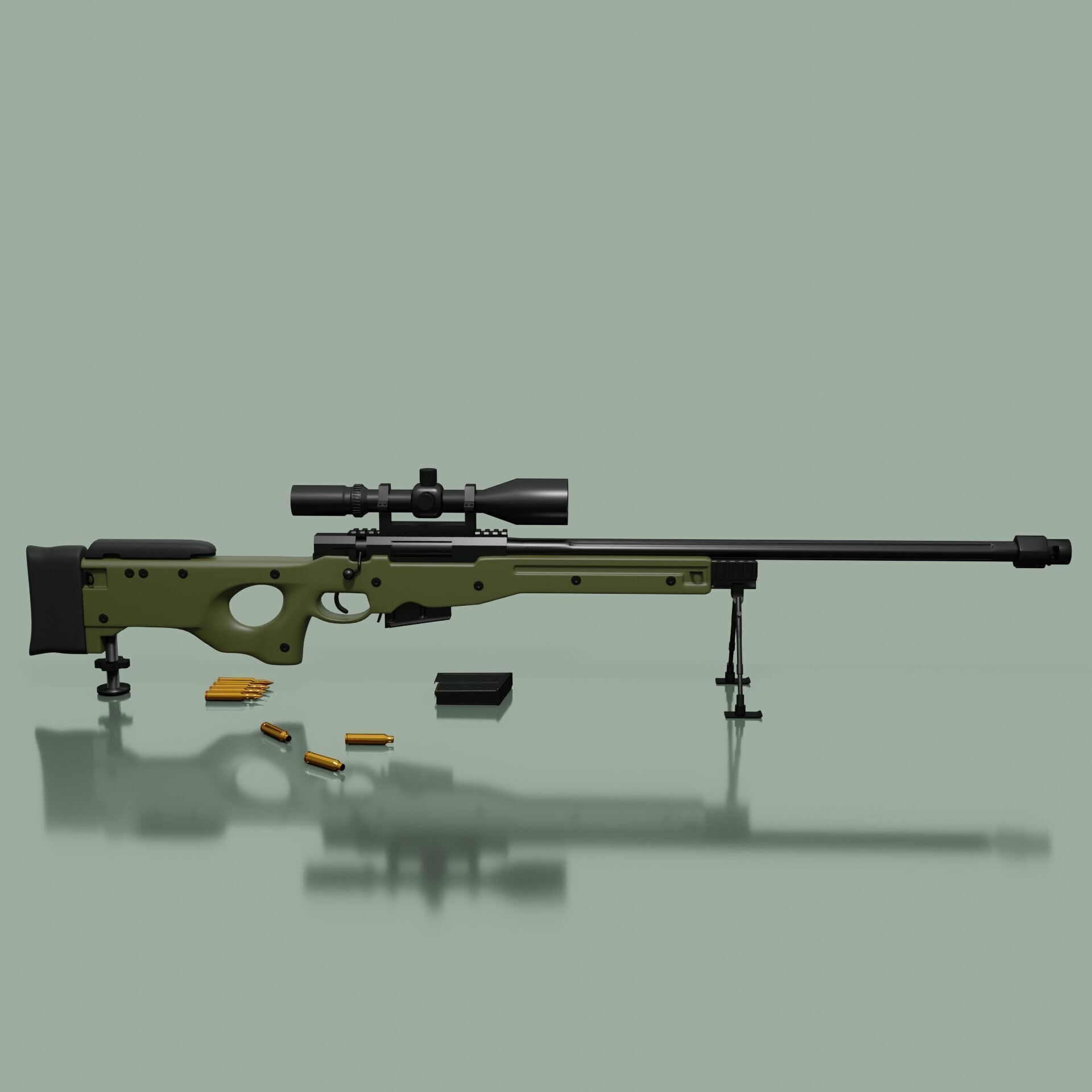 AWM Sniper 3D model_5