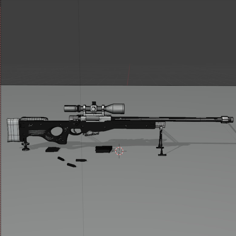 AWM Sniper 3D model_1