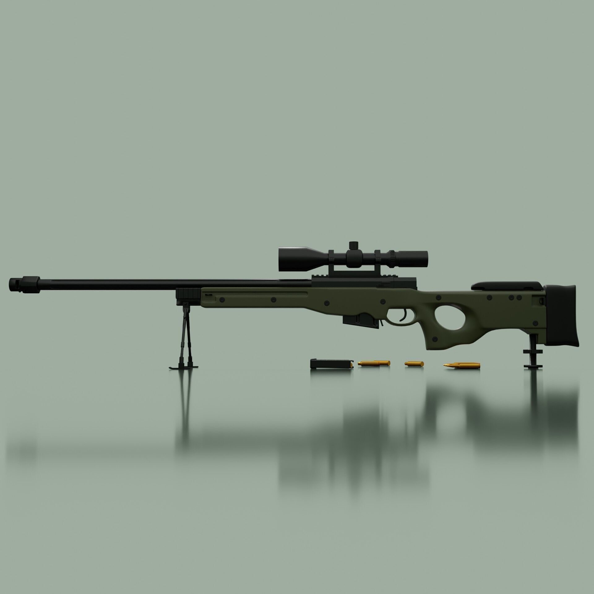 AWM Sniper 3D model_7