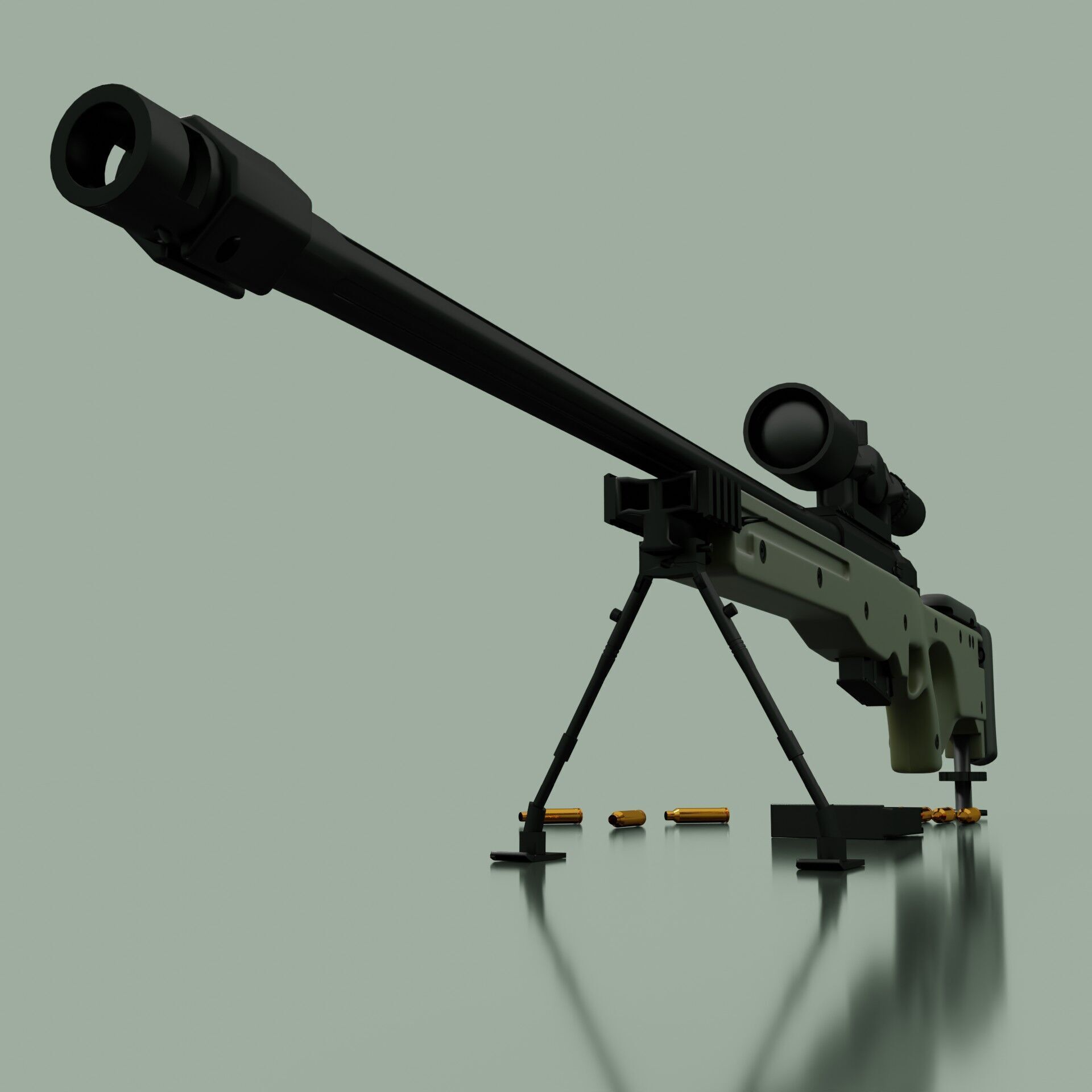 AWM Sniper 3D model_6
