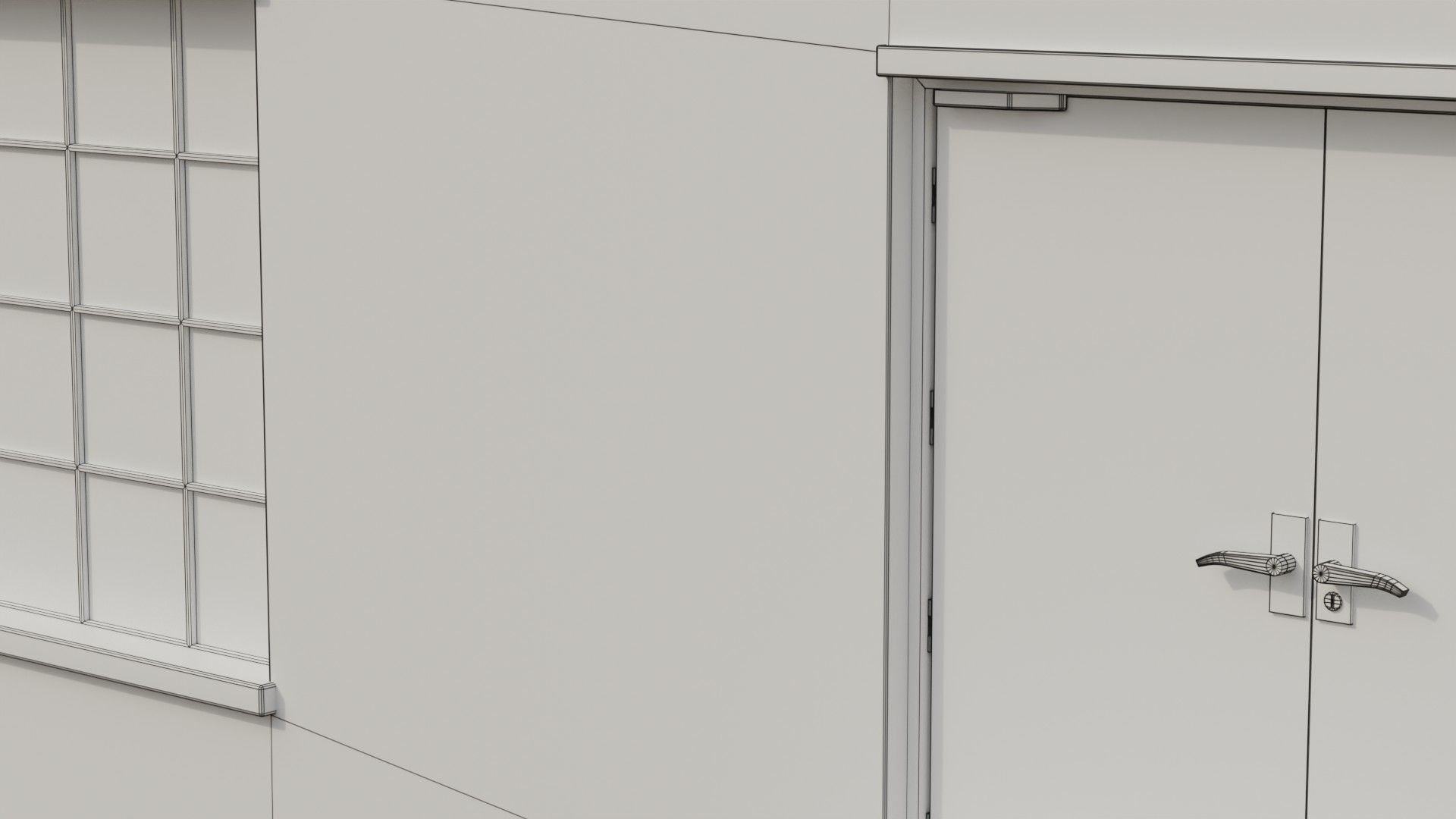 Building 4B Low-poly 3D model_11