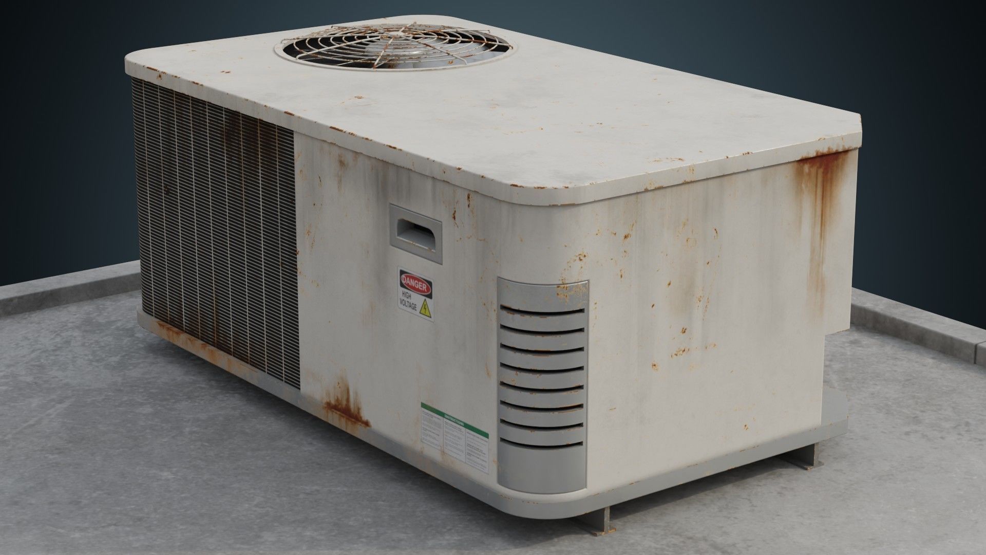 Building 4B Low-poly 3D model_7