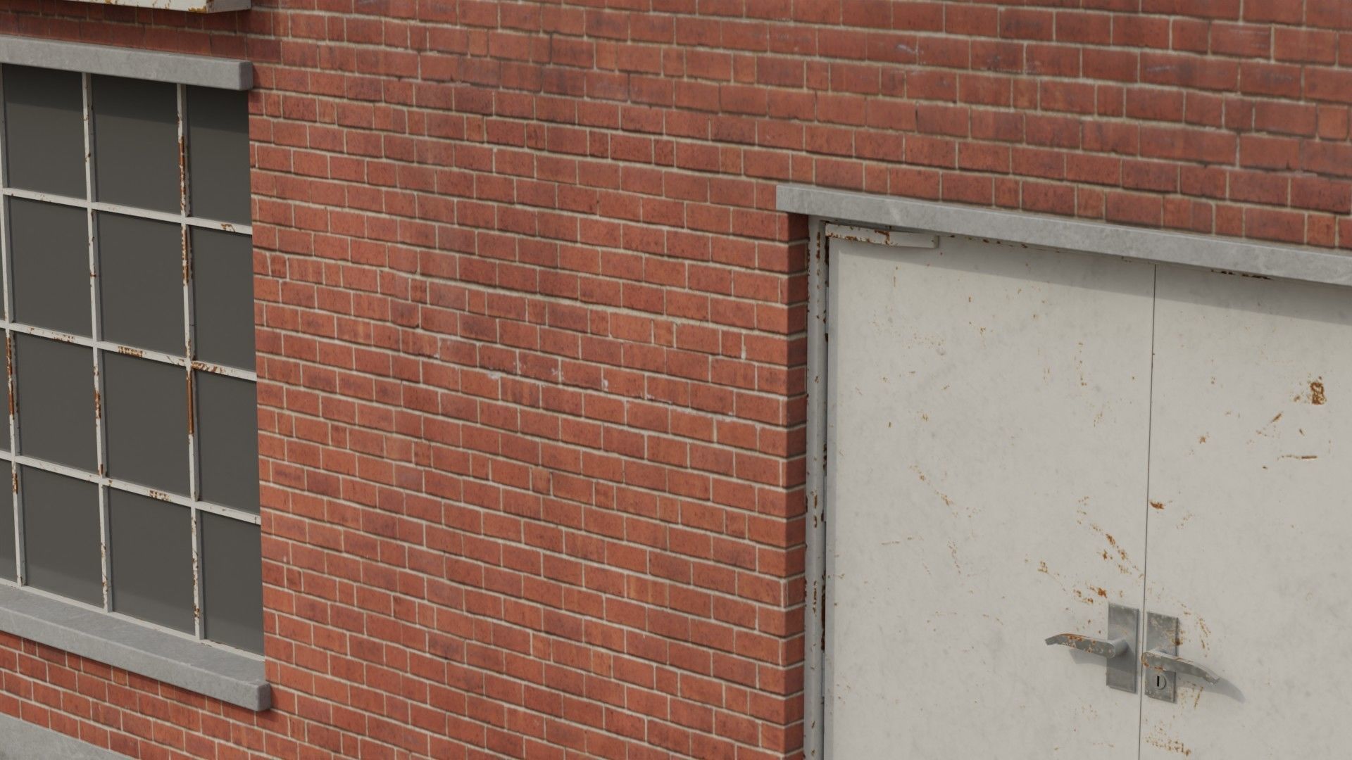 Building 4B Low-poly 3D model_6