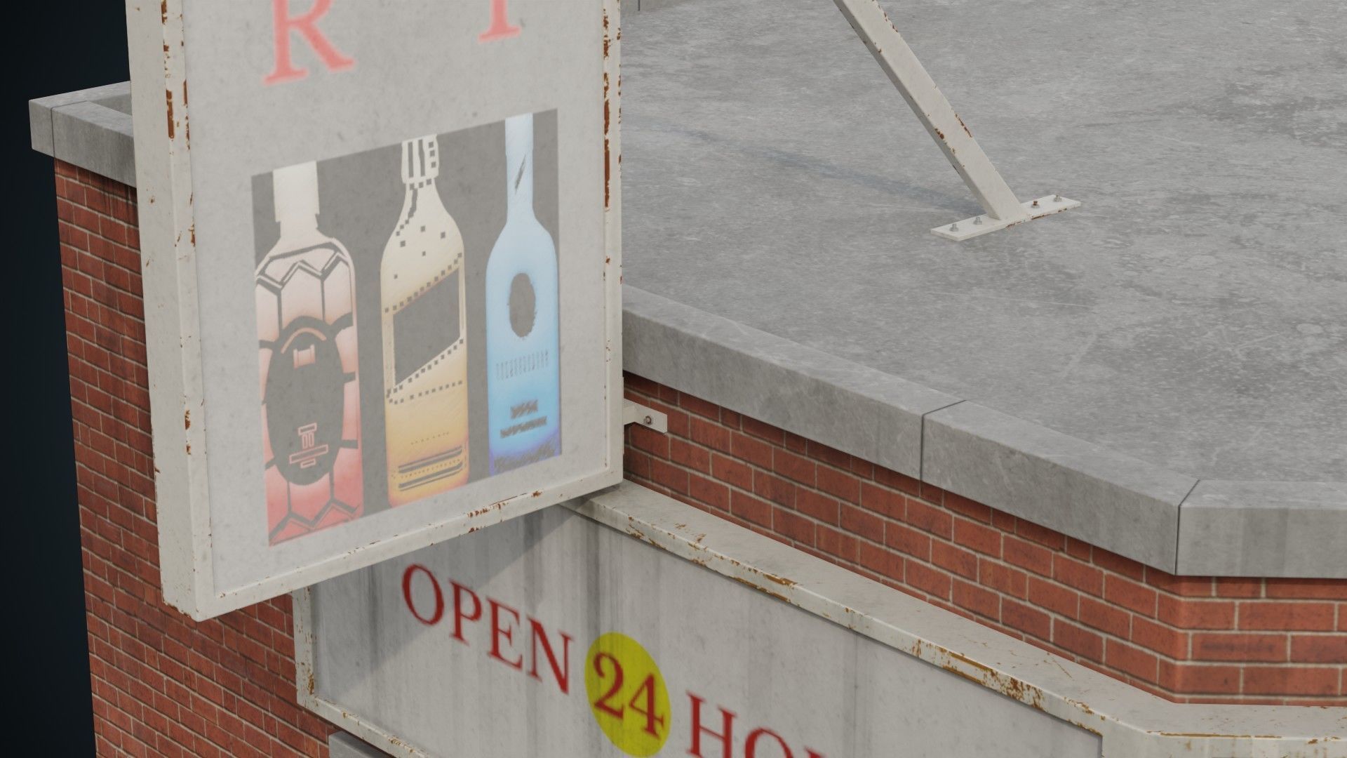 Building 4B Low-poly 3D model_5